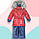 98 2-3 роки дитячий зимовий термокомбінезон костюм для дівчинки роздільний на зйомній овчині зима 2988, фото 2