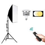 Студійне LED-світло Prolighting 50х70 см LED-лампи 85 вт 3200- 5500 K Ra95+ з пультом, фото 5