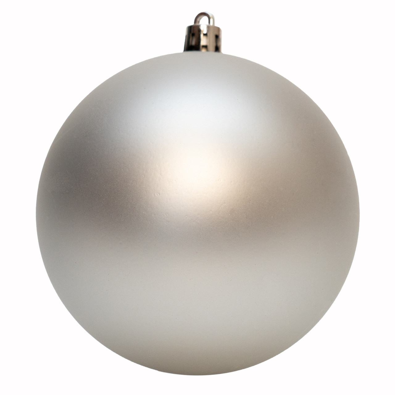 Ялинкова іграшка - куля, D10 см, сріблястий, матовий, пластик (890964), фото 1