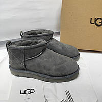 Женские серые ультра мини угги ugg ultra mini grey маломер Уточняйте! 36-40р25см