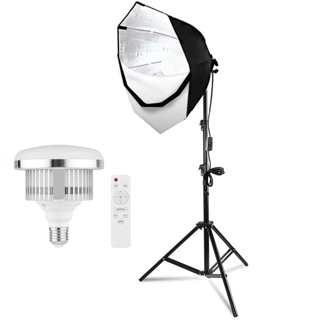 Комплект октобокс Proligh Е27+ LED Лампа 85 W (72 світлодіода 3200 — 5500 K Ra95+)