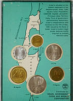 Израиль годовой набор монет 1967. Содержит 6 монет в картонном блистере..