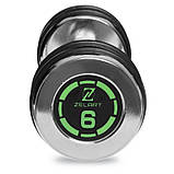 Гантель для фітнесу 6 кг хромована Zelart (1 шт.) FI-2622-6, фото 4