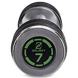 Гантель для фітнесу 7 кг хромована Zelart (1 шт) FI-2622-7, фото 4