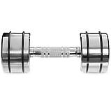 Гантель для фітнесу 8 кг хромована Zelart (1 шт) FI-2622-8, фото 3