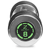 Гантель для фітнесу 8 кг хромована Zelart (1 шт) FI-2622-8, фото 4