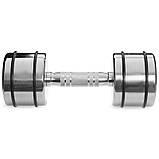 Гантель для фітнесу 9 кг хромована Zelart (1 шт.) FI-2622-9, фото 3