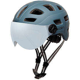 Велошолом Cairn Quartz Visor LED USB сірий 52-58 см з візором і вентиляцією