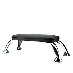 Підлокітник для манікюру на хромованих ніжках, чорний