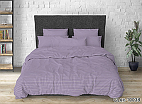 Двуспальный комплект (Бязь) | Комплект постельного белья "Фиолетовые полосы" | Простынь 200х220 см