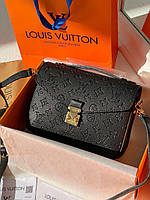 Женская сумка Louis Vuitton Pochette Metis Black Экокожа