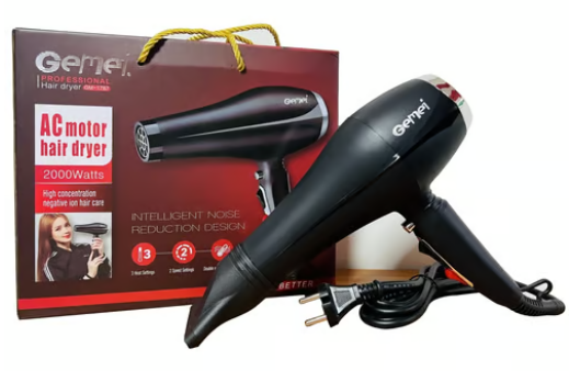 Професійний фен для укладання волосся Gemei GM-1787 am, фото 1