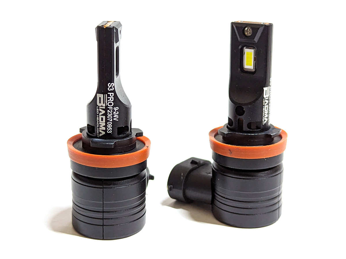 Комплект LED ламп S3 PRO H11(H8/H9/H16) 9-24V 30W chip 7035 CREE 6000K радіатор з вентилятором, автоматичний контролер температури