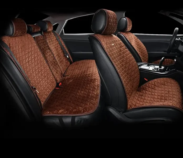 Накидки на сидіння алькантара Коричневі Повний комплект Elegant 700 305, фото 1