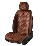 Накидки на сидіння алькантара Коричневі Повний комплект Elegant 700 305, фото 2