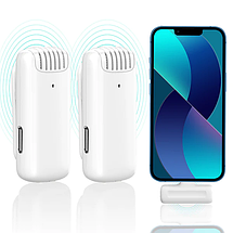 Білий бездротовий петличний bluetooth мікрофон Ulanzi J12 Type-C (для iPhone 17), фото 5