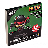 Пластилин YES Ninja 12 цветов 240 г (арт 540620)