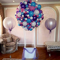 Набір 180 кульок для великої повітряної кулі без кошика Монпасьє Фіолетовий і синій