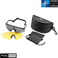 Баллистические очки Revision Sawfly Max DLX FG. Тактические очки с резинкой для военных. Очки стрелковые Ревіс