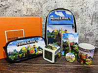 Подарочный набор Minecraft Майнкрафт "orangeBOX" Майнкрафт рюкзак, часы Minecraft , Майнкрафт подарок