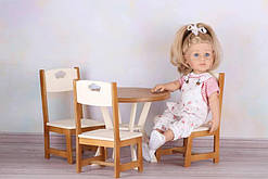 Комплект меблів стіл, стільці для ляльок 32-36 см Паола Рейна/Готц