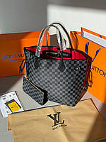 Женская сумка Louis Vuitton Neverfull Grey Экокожа