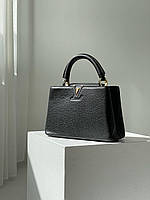 Женская сумка Louis Vuitton Capucines Black Экокожа