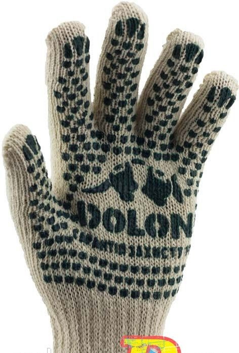 Рукавиці робочі х/б біла з пвх-покриттям "Doloni" (Україна)