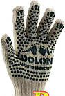 Перчатки рабочие х/б белая с пвх покрытием "Doloni" (Украина)