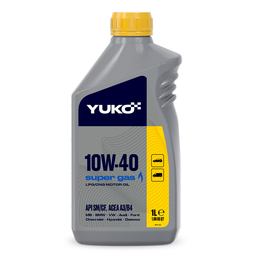 Yuko Super Gas 10W-40 1л (18079) Напівсинтетична моторна олива для двигунів газ-бензин / газ-дизель