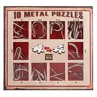 Набор металлических головоломок 10 Metal Puzzle Red Eureka