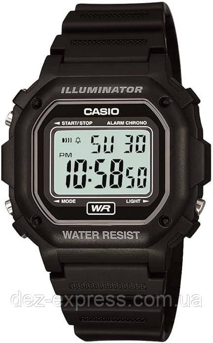 Годинник Casio Unisex F-108WH-1ACF Кварцовий Чорний. Оригінал.