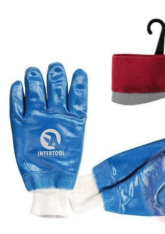 Рукавиці робочі КЦС синя в'язаний манжет (Intertool)