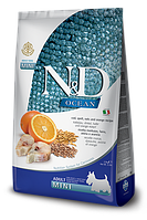 Низкозерновой сухой корм для собак мелких пород Farmina N&D Ocean с треской и апельсином 2,5 кг