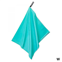 Полотенце спортивное микрофибра Голубой 80*180 см, Быстросохнущее полотенце для занятий спортом и туризма