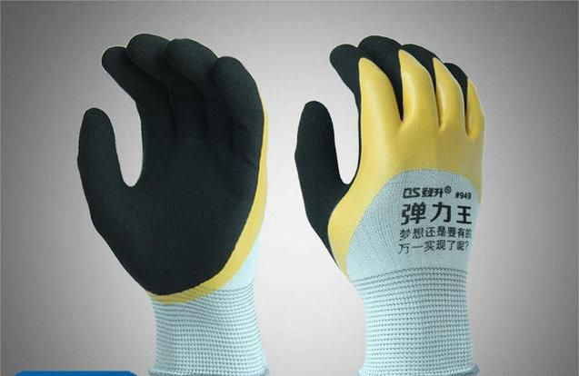 Рукавички робочі покриті спіненим латексом + нітрилом, фото 1