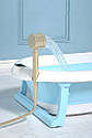 Дитяча ванночка для купання з термометром та подушкою, фото 4