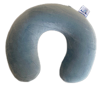 Подушка під шию Memory Travel 32×27×8 см сіра ортопедична з пам'яттю для сну та подорожей Family Sleep