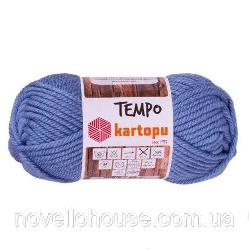 Картопу Tempo (Картопу Темпо) № 644 джинсовий (Пряжа шерсти, нитки для вязания).