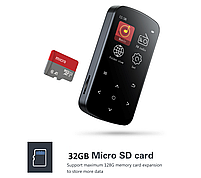 Плеєр MP3 Benjie M9 Bluetooth 5.2 Hi-Fi 32Gb з кліпсою English version, фото 6