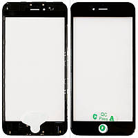 Стекло дисплея Apple iPhone 6S Plus черное с OCA пленкой и рамкой