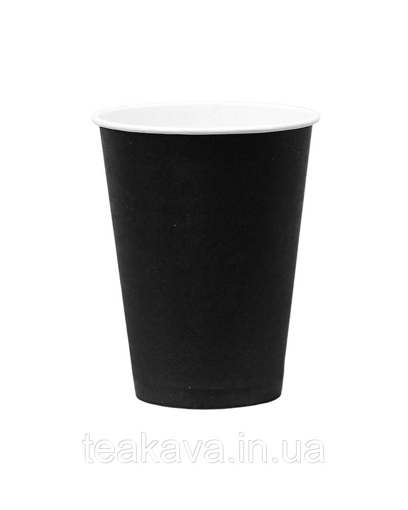 Стакан паперовий чорний 175 мл, 50 шт., фото 1