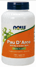 Кора мурашиного дерева Now Foods Pau D Arco 500 mg 250 Caps