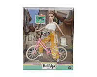Кукла "Emily" QJ111D (48шт/2) с велосипедом, с аксессуарами,р-р куклы - 29 см, в кор.28.5*6.5*36 см