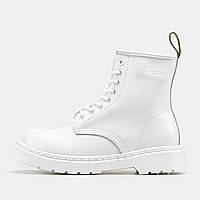 Женские ботинки Dr. Martens Classic White, белые кожаные ботинки доктор мартинс мартенс др