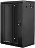 Настінна інсталяційна шафа Lanberg 19'' 18U 600x450mm Black Glass Door (WF01-6418-10B), фото 2