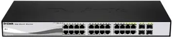 Коммутатор D-LINK-DGS-1210-24P 24-port (PoE)