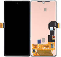 Дисплей модуль тачскрин Google Pixel 6a черный OLED оригинал переклеенное стекло