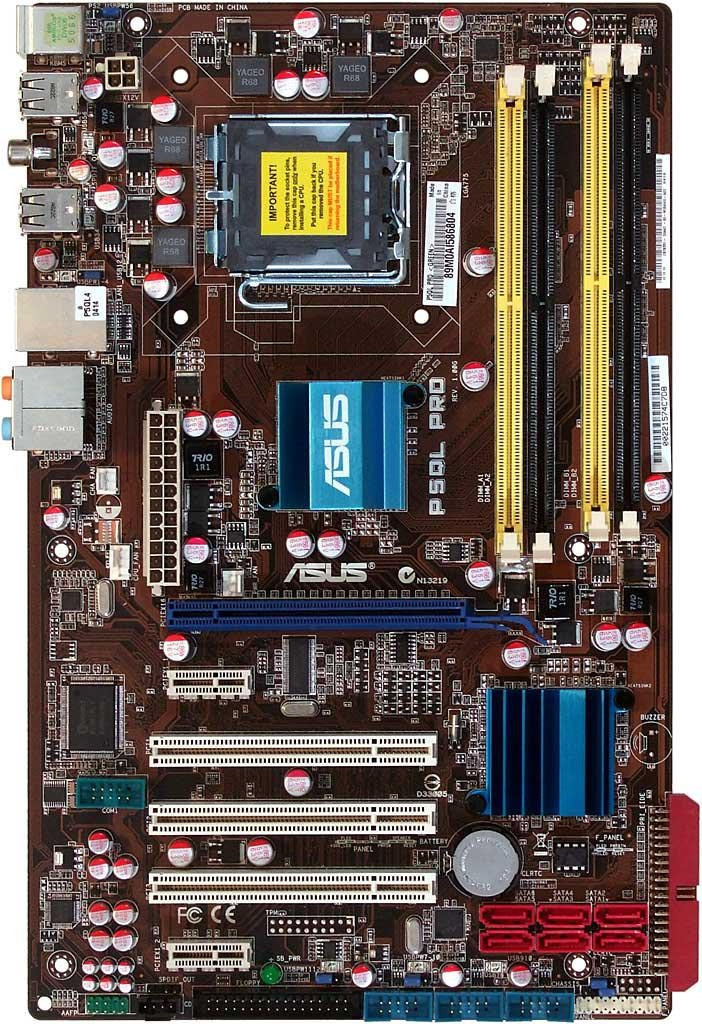 Материнская плата s775 Intel P43 PM 4*DDR2 Asus P5QL PRO ATX бу - фото 1 - id-p1987186942