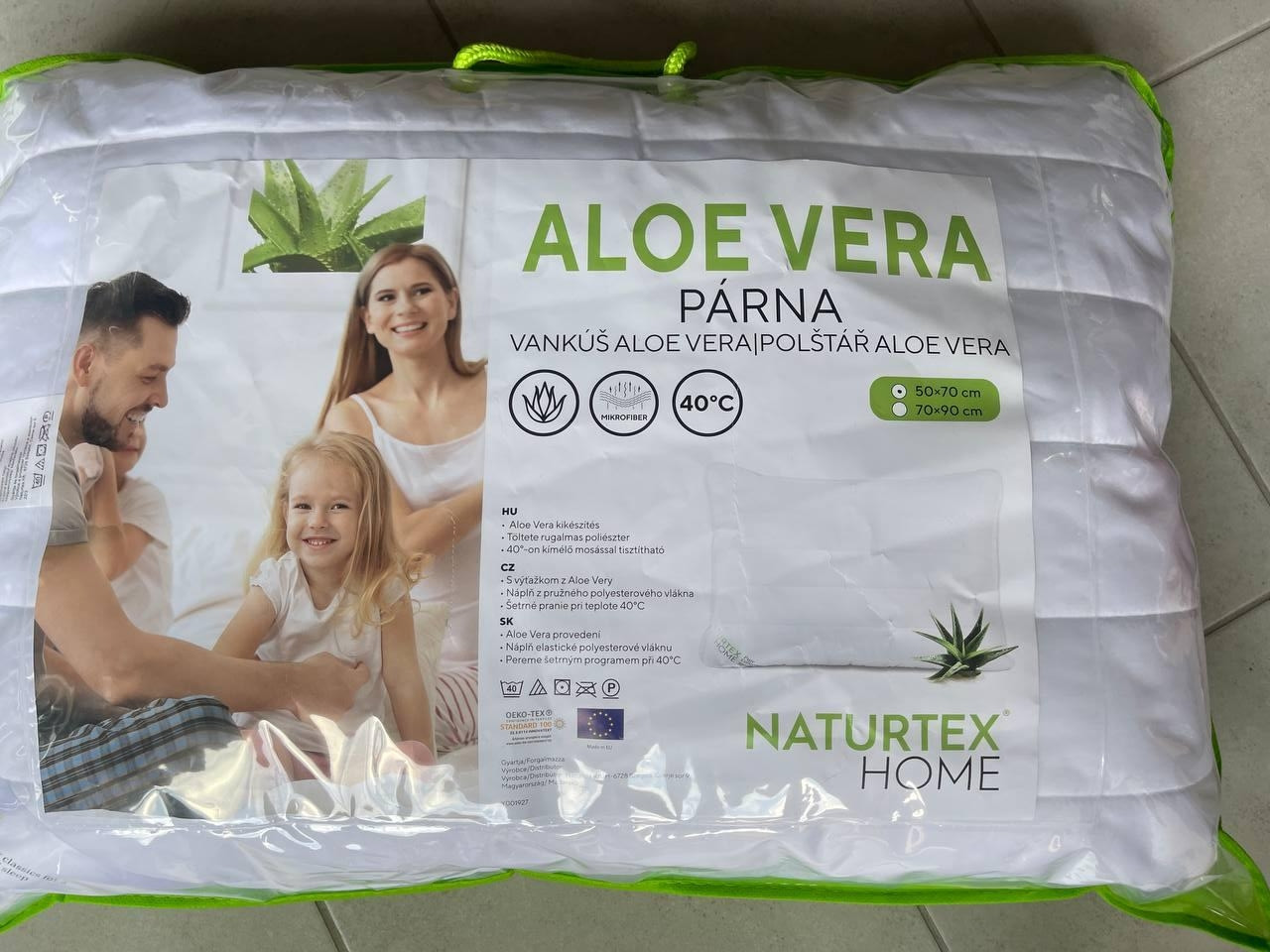 Прямокутна подушка для сну Aloe Vera 50х70 см